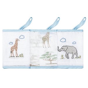 Kit Babetes Papi Mami Bordada c/ Prendedor de Chupeta África
