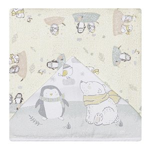 Toalha de Banho Papi Mami Felpuda c/ Capuz Urso Polar