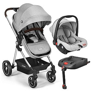 Kit Carrinho de Passeio Jazz Litet com Bebê Conforto e Base Isofix