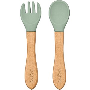 Kit Talheres Silicone de e Bambu  - Buba