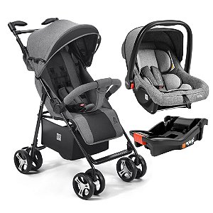 Carrinho de Bebê Multikids Flick Com Bebê Conforto e Base