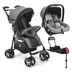 Carrinho de Bebê Multikids Flick Bebê Conforto e Base Isofix