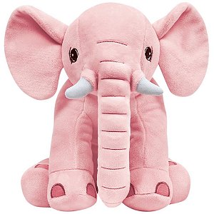 Elefante De Pelúcia Buba Rosa
