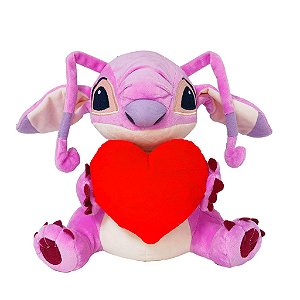 Pelúcia Angel Multikids Coração c/ Mecanismo Luz e Som 30 cm