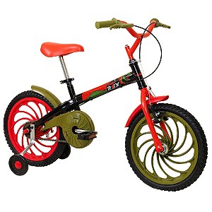Bicicleta Infantil Caloi Power Rex Aro 16 Preto e Vermelho