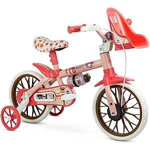 Bicicleta Infantil Nathor Pets Aro 12 com Rodinhas