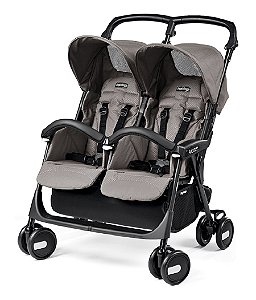 Carrinho de Bebê para Gêmeos Aria Shopper Twin (até 15 kg) - Mod Beige - Peg-Pérego