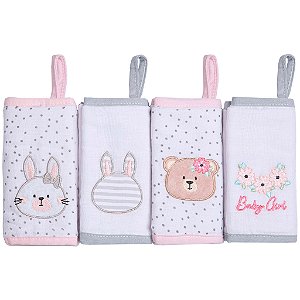 Pano de Boca Soft Papi Mami Friends Prendedor Chupeta Coelha Ursa