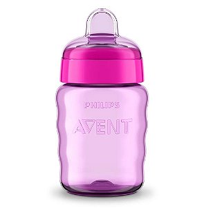 Copo Easy Sip com Bico de Silicone 260ml (+6M) - Rosa - Philips Avent