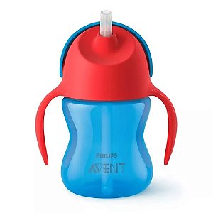 Copo Philips Avent Dinossauro Com Canudo Curvado 200ml
