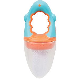 Alimentador Porta-Frutinha Baby (+6M) - Azul e Laranja - Buba