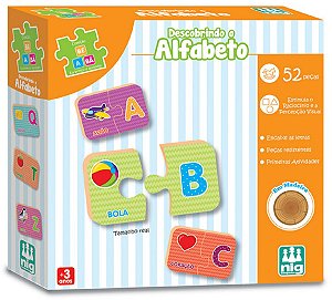 Jogo Educativo de Encaixar (+3 anos) - Descobrindo o Alfabeto - NIG Brinquedos