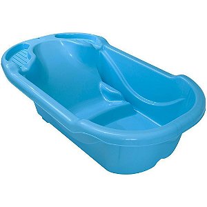Banheira Ergonômica Safety & Comfort (até 2 anos) - Azul - Tutti Baby