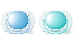 2 Un. Chupeta Ultra Soft Tam.1 (0 - 6m) - Azul e Verde - Philips Avent