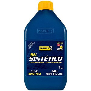 ÓLEO LUBRIFICANTE SINTÉTICO 5W40 BARDAHL PROMAX (1 LITRO) - BARDHAL