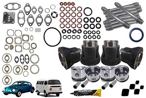 SUPER KIT MOTOR METAL LEVE FUSCA KOMBI 1600 84/2005 TORK ALCOOL