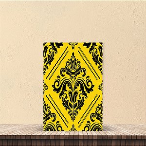Placa decorativa 20x30cm Decorativa Abstrato Amarelo