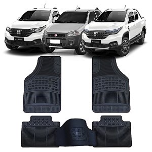 Tapete Fiat Strada Mobi Argo Cronos Pulse Uno Palio Universal em Pvc Ecológico e Tapete do Túnel de Brinde Flash Tapetes