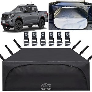 Bolsa Caçamba Inteira Nissan Frontier Impermeável 708 Lts Premium Instala Sem Furar A Caçamba Maleiro Pickup Caminhonete Frontier