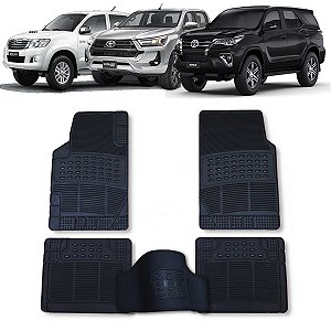Tapete Automotivo Toyota Hilux Sw4 Corolla Corolla Cross Rav4 Prado em Pvc Ecológico e Tapete do Túnel Traseiro de Brinde Tapete Universal Flash Cover Flash Tapetes