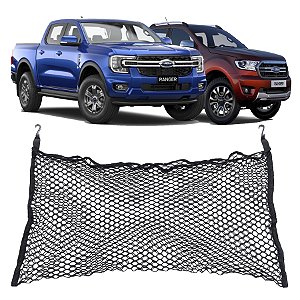 Rede Bolsa Para Caçamba Ford Ranger 130x65 Reforçada Com Elástico Nas Pontas E Ganchos