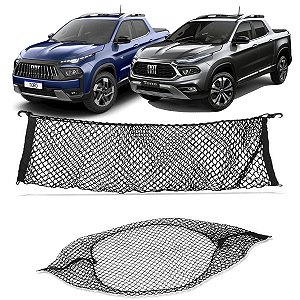 Rede Bolsa Para Caçamba Fiat Toro 130x65 Reforçada Com Elástico Nas Pontas E Ganchos Freedom Ranch Volcano Ultra