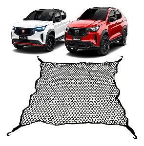 Rede Porta-malas Fiat Pulse e Fastback 100x100 Poliéster com Ganchos Plásticos e Elástico nas Pontas