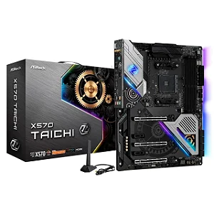 Placa Mãe Asrock Taichi X570, Amd Am4 Atx, 4xddr4, M.2, Rede Intel, Áudio Realtek, Usb Tipo C, Wi-Fi 6, Cfx, Sli, Hdmi