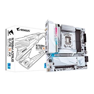 Placa Mae Gigabyte B760M Aorus Elite X AX, WiFi, DDR5, LGA 1700, M-ATX, Chipset Intel B760, B760M-A-ELITE-X-AX