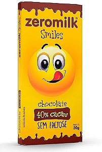 ZeroMilk Smile Puro 40% Cacau - Tablete 20g