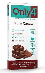 Chocolate Only4 Puro 70% Cacau - Tablete 20g