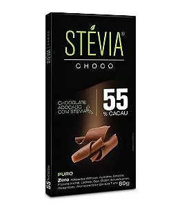 Chocolate 55% Cacau Stévia - 80g