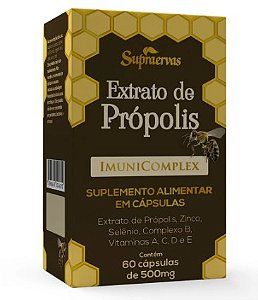 Extrato de Própolis Imunicomplex - 60 Caps SupraErvas