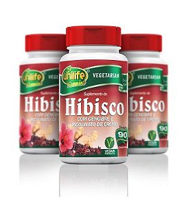 Hibisco com Gengibre Unilife - 90 comprimidos