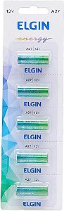 Bateria Alcalina Elgin A27 Blister com 5 Unidades