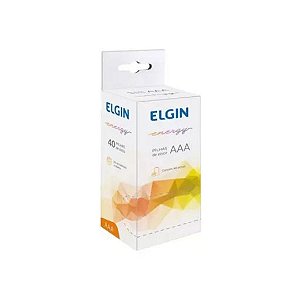 Caixa com 40 Unidades de Pilha AAA ELGIN R03 1.5V