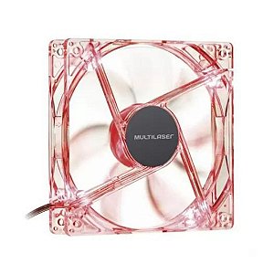 Cooler FAn  Led Vermelho 12cm - Multilaser Ga136