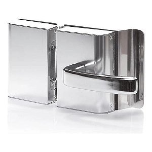 Fechadura Elétrica Para Porta De Vidro 12V AGL PVF2E CZ ( Furo, 2 Folhas, Abertura Externa)