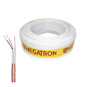Cabo CFTV RF 75 2X26AWG Branco 100M Megatron