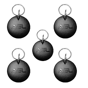 Kit C/ 5 Unidades Chave Digital TAg Rfid 125KHZ Agl Chaveiro