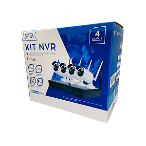 Kit Nvr 4 Cameras Bullet IP 1MP Aitek Sigma K1104 Luatek