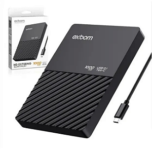 HD EXTERNO SLIM 1TB EXBOM USB 3.1 TIPO C