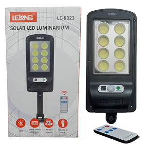 LUMINARIA SOLAR COM SENSOR DE PRESENÇA LELONG LE-8323
