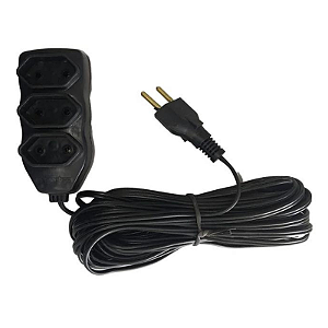 Extensão Elétrica 10m Bipolar 3 Tomadas Bivolt Prismatec