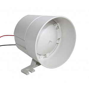 Sirene Compacta Piezo Alta Potencia 120DB 12V Branca Potente