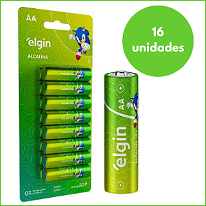 PILHA AA ALCALINA ELGIN BLISTER 16 UN