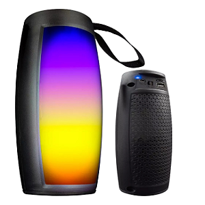 Caixinha De Som Portátil Bluetooth Rgb Led Sd Radio Fm Usb
