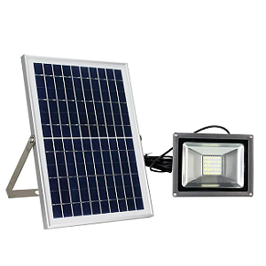 Luminária De Parede Solar Led Ip66 Refletor Inteligente 50w