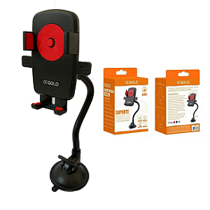 Suporte de Celular Veicular de Haste e Trava com Ventosa