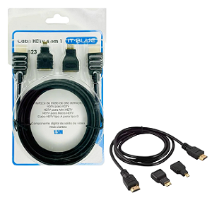 CABO HDMI 1.5M 4 EM 1 IT-BLUE LE-6623